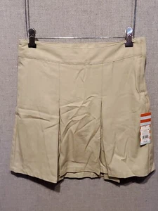 Cat & Jack Girls' Pleated Uniform Scooter Skirt Khaki Size 14 New With Tags - Picture 1 of 4