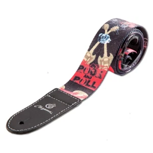 Magma Leathers 2" Soft-hand Polyester Guitar Strap Sublimation-Printed with Rock - Picture 1 of 1