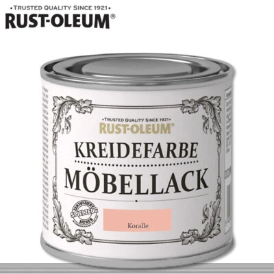Rust-Oleum 125 ml Kreidefarbe Möbellack Koralle Shabby Chic Chalky Rustoleum - Bild 1 von 2