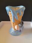 Disney Eeyore Ice Cream Cone Sundae Holder Ceramic Mug/ Cup Winnie The Pooh Blue