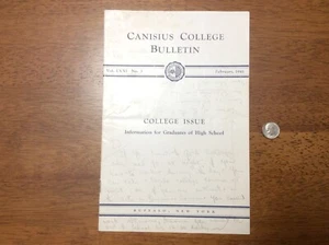 Canisius College Bulletin 1941 High School Graduates Issue Buffalo - Picture 1 of 8