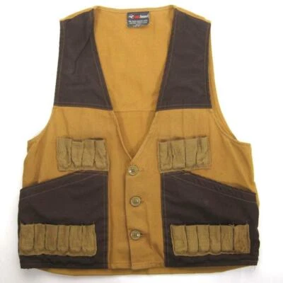 Vintage Red Head Hunting Vest Size M Brown Canvas Game Pouch - Image 1 of 4
