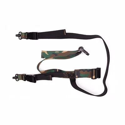 Eslinga para rifle táctica de alto rendimiento manos libres hecha en EE. UU., multicámara con QD’s Foto 1 de 2