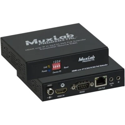 MuxLab 500762-TX HDMI over IP H.264/H.265 PoE Transmitter - Image 1 of 4