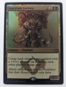 Foil Ivorytusk Fortress, Khans Of Tarkir Intro Pack Promo, Magic The Gathering - Picture 1 of 2