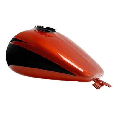 6 Gal. Tanque de gasolina apto para Harley Touring 08-23 Sunburst Orange Starfire negro Foto 1 de 4