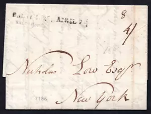 US 1788 MARYLAND COLONIAL FOLDED LETTER DATED "23rd APRIL 1788" - Picture 1 of 5
