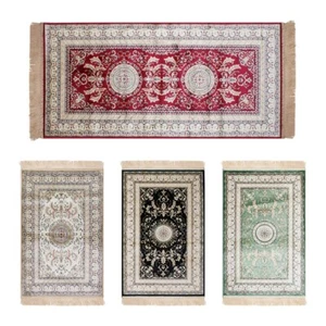 Tappeto Classico Orientale Frange Oro Arredamento Blu Bordeaux Verde Beige HEREK - Imagen 1 de 11