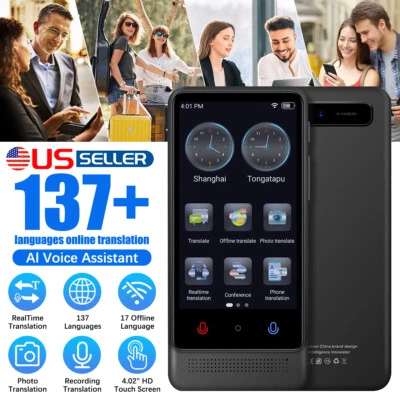 Wi-Fi Two-Way Real-Time Online + Offline Translator 137 Language Touch Screen US - Image 1 of 4