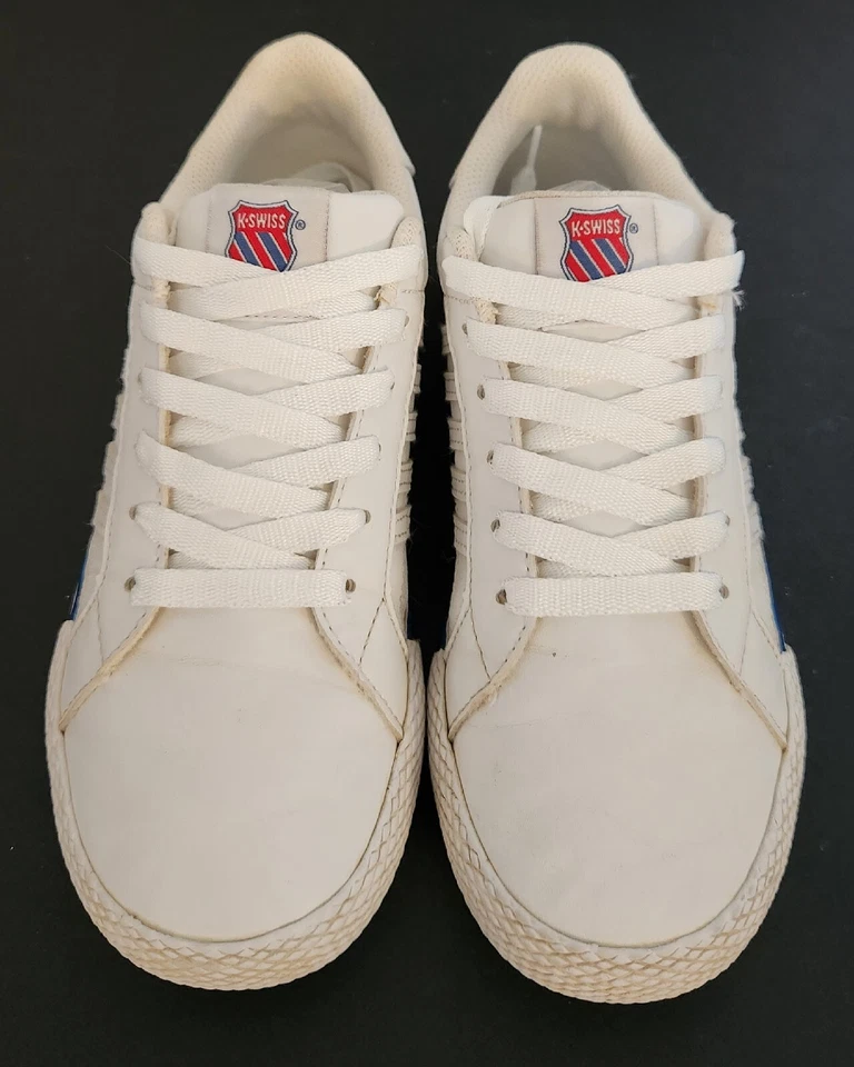 Zapato Deportivo Niños Blanco Kswiss Blanco Talla 2 Tenna Cómodo Con Cordones Foto 1 de 4