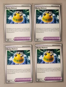 4x Rocky Helmet 193/198 Pokemon card Scarlet & Violet uncommon NM - Picture 1 of 1