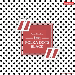SISER EasyPattern "POLKA DOTS BLACK" Heat Transfer Vinyl 18"x12" to 10yards - Picture 1 of 2