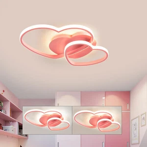 Plafoniera LED dimmerabile a forma di cuore plafoniera camera dei bambini camera da letto luce - Foto 1 di 12
