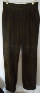 Brown Thick corduroy Pleated front Pants Men's 34 x 30 - Picture 1 of 7