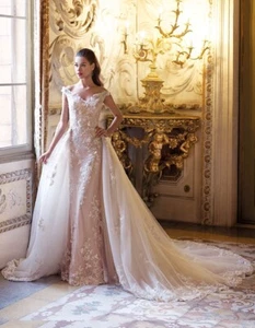 Demetrios Brigitte DP396 Wedding Dress Uk 8 New Shop Sample Lace Ivory - Picture 1 of 9
