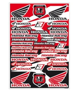 KIT ADESIVI LOGHI HONDASTICKERS BLACKBIRD PRE TAGLIATI ROSSO - Foto 1 di 1