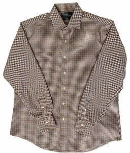 Polo Ralph Lauren Shirt Mens  Regent Custom Fit  17 34/35 Red Blue White Plaid - Picture 1 of 9