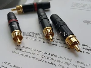4x Gold Plated RCA Connector Plug Yongsheng Brand of Neutrik Audio Grade - Picture 1 of 8