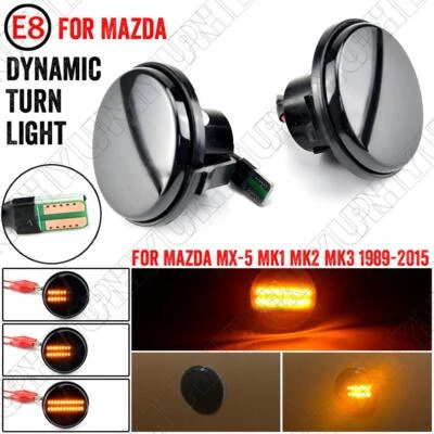 2x Señal de giro LED lateral dinámica para Mazda MX-5 MK1 MK2 MK3 1989-15 Foto 1 de 4