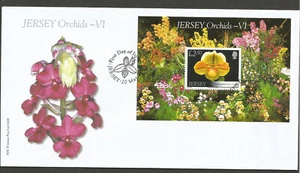 JERSEY 2008 ORCHIDS MINIATURE SHEET on UNADDRESSED FIRST DAY COVER - Picture 1 of 1
