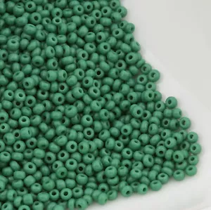 Czech Seed Beads Round 11/0 Opaque Turquoise Green 15g 10645231 - Picture 1 of 2