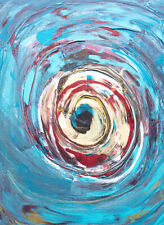 Sale!!! „Das Auge des Universums“, abstraktes Gemälde, Acryl auf Leinwand