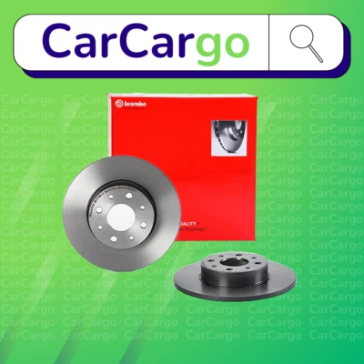 Brembo Solid Rear Brake Discs Pair Alfa Romeo MiTo 0.9 TwinAir 2011-2018 251 mm - Image 1 of 4