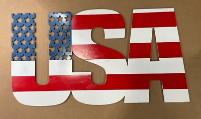 NUEVO ARTE DE PARED DE METAL EXCO 1L10GMS1222-USA 12 PULGADAS X 22 PULGADAS 3 COLORES CORTE LÁSER A1011 Foto 1 de 2