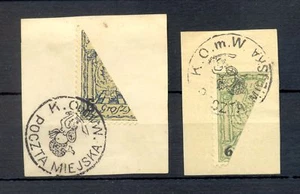 POLONIA 1915 LOCALI DI VARSAVIA --2 PZ BISECTED IN PERFETTE CONDIZIONI - Foto 1 di 1