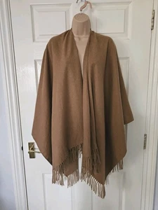 Borlas envolventes de capa color tostado camel talla única tacto suave clásicas elegantes nuevas con etiquetas  - Imagen 1 de 9