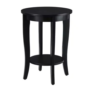 American Heritage round Black End Table - Picture 1 of 4