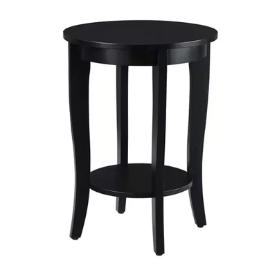 American Heritage round Black End Table - Image 1 of 4