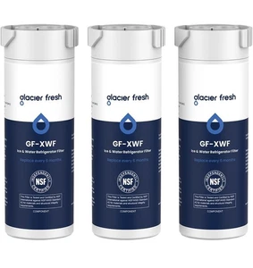 GLACIER FRESH XWF Replacement for GE XWF Refrigerator Water Filter Pack of 3 - Picture 1 of 4