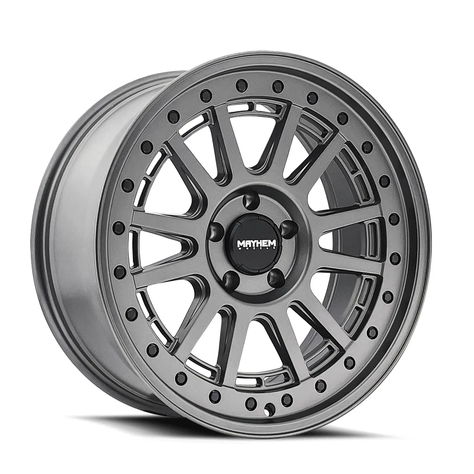 20" Mayhem Compass 20x9 Mate Gunmetal Negro Perno 6x5.5 Rueda 0mm Para Chevy GMC Foto 1 de 4