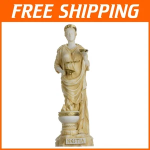 Hand-Painted Hestia Figurine - Freestanding 6.69” Gold Statue for Housewarming - Picture 1 of 10