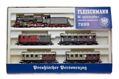 FLEISCHMANN N  7899 Treno passeggeri prussiano P8 tender K.P.E.V.  Ep. I OVP Foto 1 de 4
