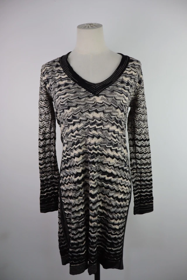 MISSONI ABITO VESTITO DONNA TG 44 DRESS WOMAN ITALY COTONE IN MAGLIA LANA MERINO - Immagine 1 di 4
