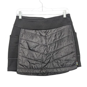 Smartwool Black Smartloft Pull-On Skirt Side Pockets Wool Lined Mid Rise Stretch - Picture 1 of 9