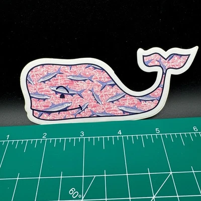 Vineyard Vines Whale Decal Sticker With Pink & Blue Nautical Design - Image 1 of 4