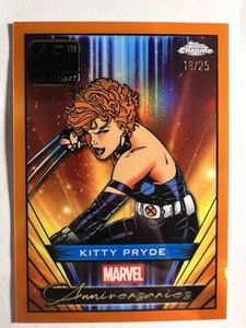 2025 Topps Chrome Marvel Kitty Pryde Anniversaries 45th #MA-13 Orange /25 - Picture 1 of 6