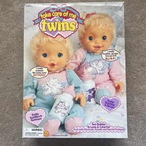 Vintage 1996 Take Care Of Me Twins Lot Of 2 Dolls 13" Toy Biz RARE NRFB - Bild 1 von 18