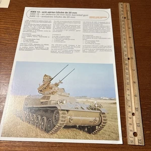 VTG AMX 13 Air Defense 20 mm Gun Creusot-Loire Industrie Military Tank Brochure - Picture 1 of 3
