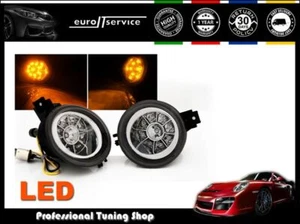 Turn Signal Light Front Indicators For VW Lupo 1998-2005 LED Chrome Black - Imagen 1 de 2