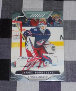 Sergei Bobrovsky Signed Upper Deck MVP Hockey Card Columbus Blue Jackets - Bild 1 von 1