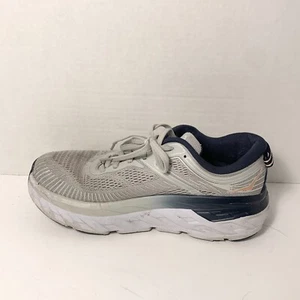 Hoka One One Womens Bondi 7 1110519 LRBI Gray Running Shoes Sneakers Size 7 - Picture 1 of 7