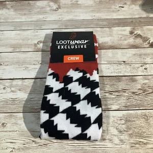 Calcetines Dientes Conde Drácula Pata de Gallo Crew Longitud Talla 6-12 Caja de Botín - Imagen 1 de 3