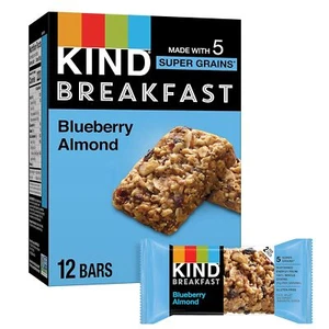 KIND Breakfast Healthy Snack Bar Blueberry Almond 1.76 OZ 6 Count - Picture 1 of 3