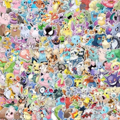 200PCS POKEMON PIKACHU WALL STICKER Pocket Monster Kids Room Vinyl Decals UK NEW - Image 1 of 4