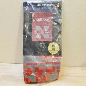 University of Nebraska 2 Sided Suede Glitter 29"x43" House Flag - Picture 1 of 3