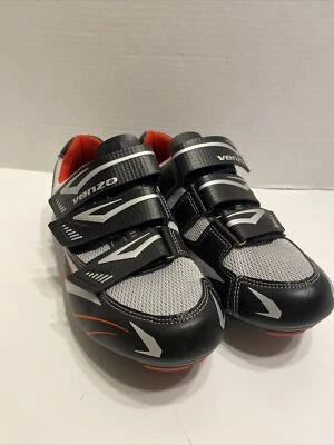 Venzo MX Zapatos de Ciclismo Atléticos de Carretera Gancho y Lazo para Hombres Gris Talla EE. UU. 6,5 M/8 W Foto 1 de 4